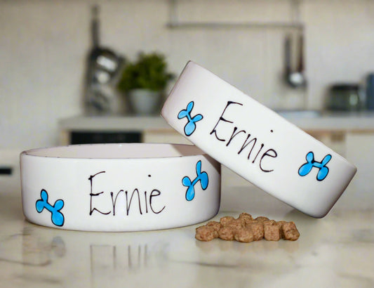Personalised Straight sided Whimsical 2 bowl set