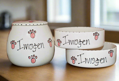 Personalised Straight sided Whimsical Treat jar set