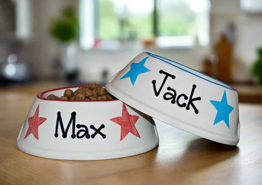 Personalised Slanted Star Print Bowl