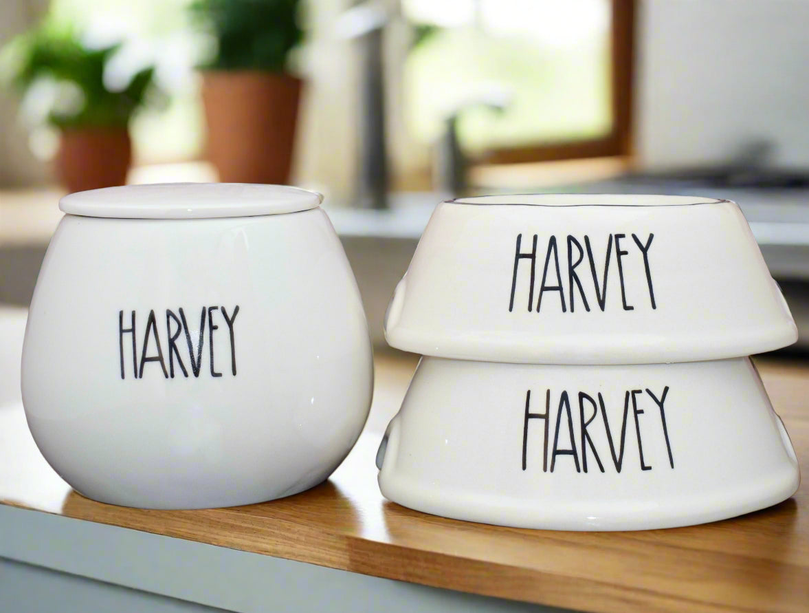 Personalised Slanted Skinny Treat Jar set