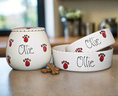 Personalised Straight sided Whimsical Treat jar set
