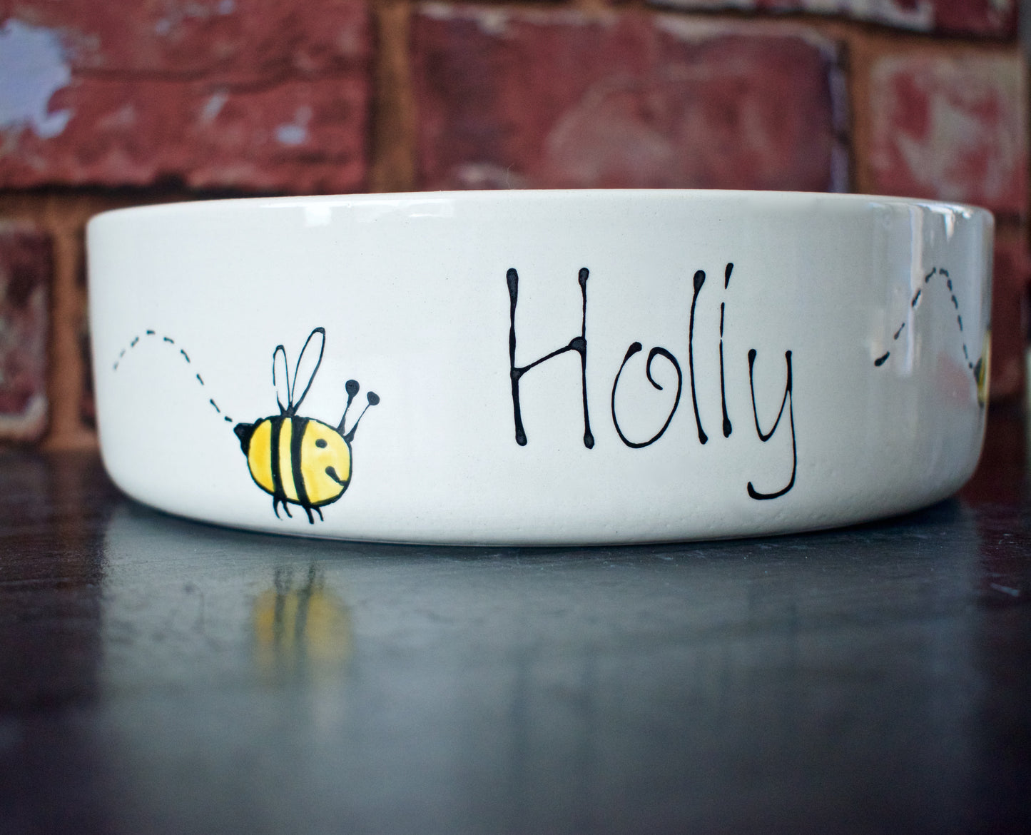 Personalised Straight Sided Bee bowl