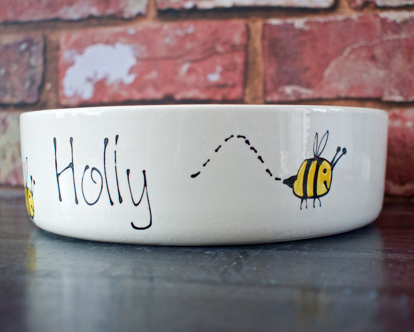 Personalised Straight Sided Bee bowl