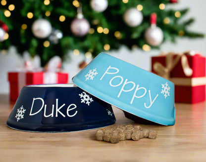 Personalised Slanted Snowflake Bowl