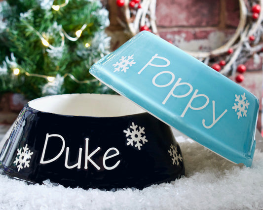 Personalised Slanted Snowflake Bowl