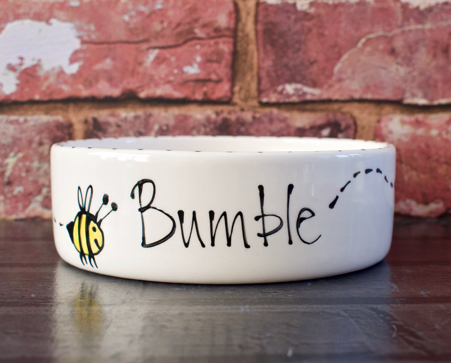 Personalised Straight Sided Bee bowl