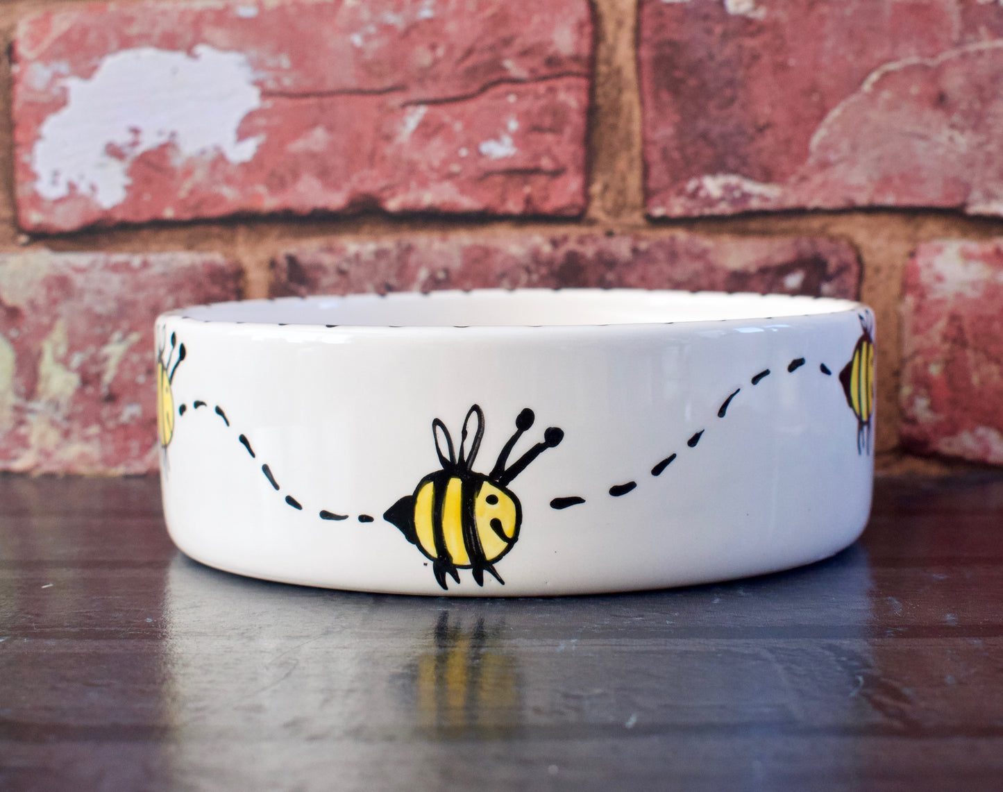 Personalised Straight Sided Bee bowl