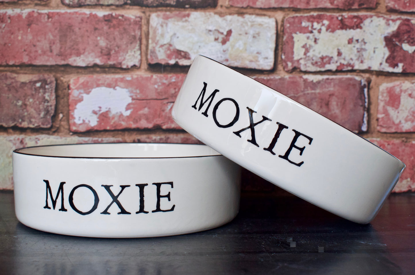 Personalised Straight sided Stamp Font 2 bowl set