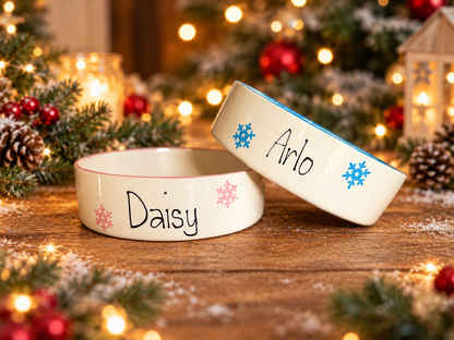 Personalised Straight Sided Snowflake bowl