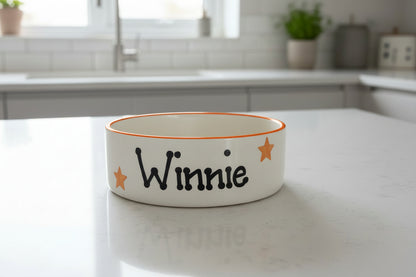 Personalised Straight Sided Polka Star bowl