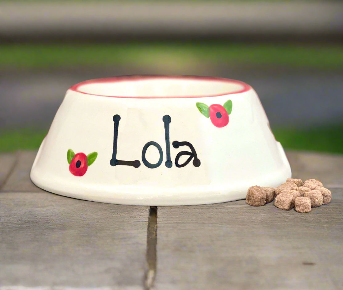 Personalised Slanted Poppy Bowl