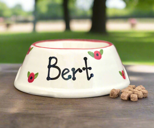 Personalised Slanted Poppy Bowl