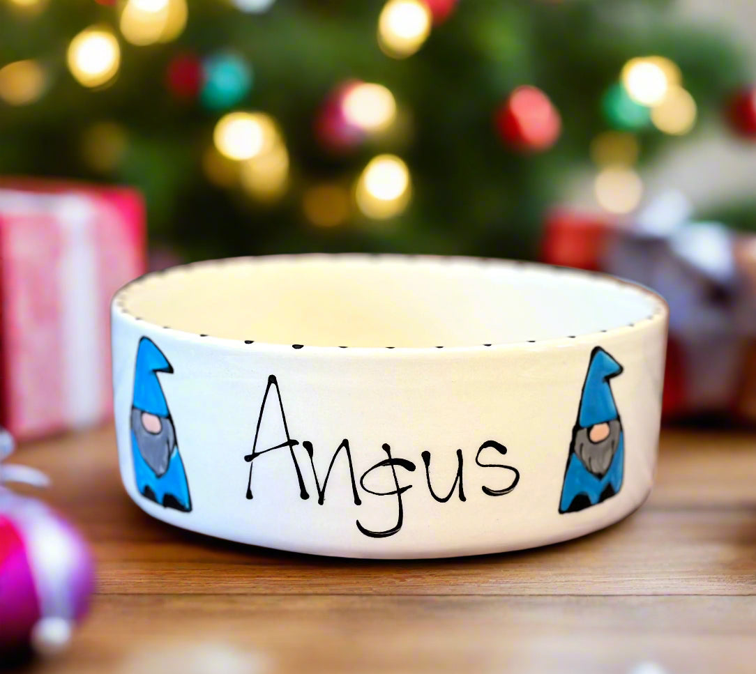 Personalised Straight Sided Christmas Gonk Bowl