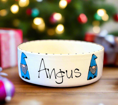 Personalised Straight Sided Christmas Gonk Bowl