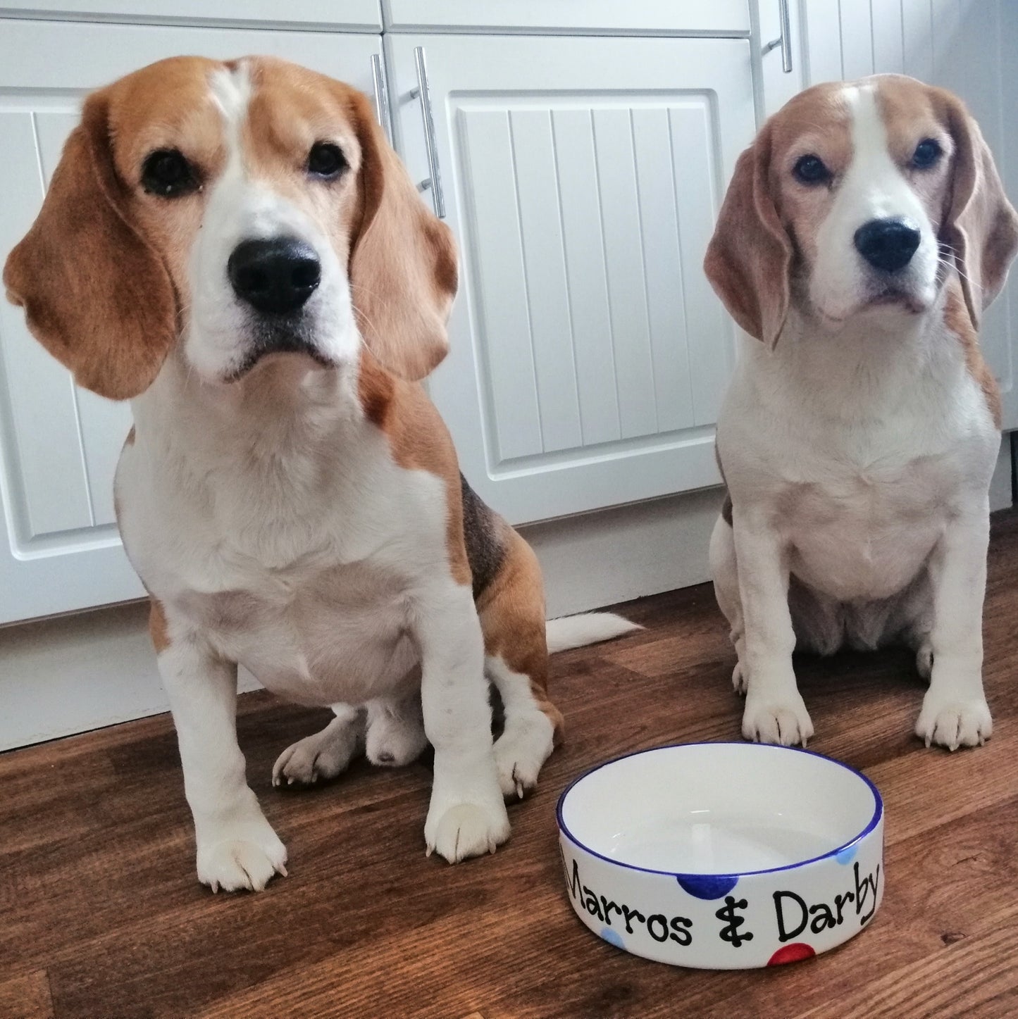 Personalised Straight Sided  Spotty Bowl