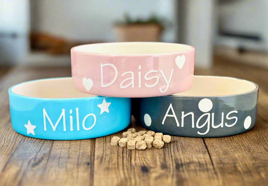 Personalised Straight Sided Polka Bowl