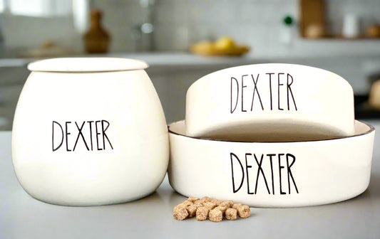 Personalised Straight sided Skinny Treat Jar set