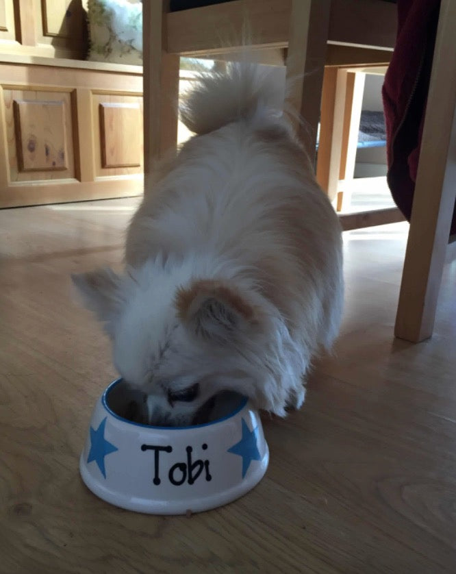Personalised Slanted Star Print Bowl