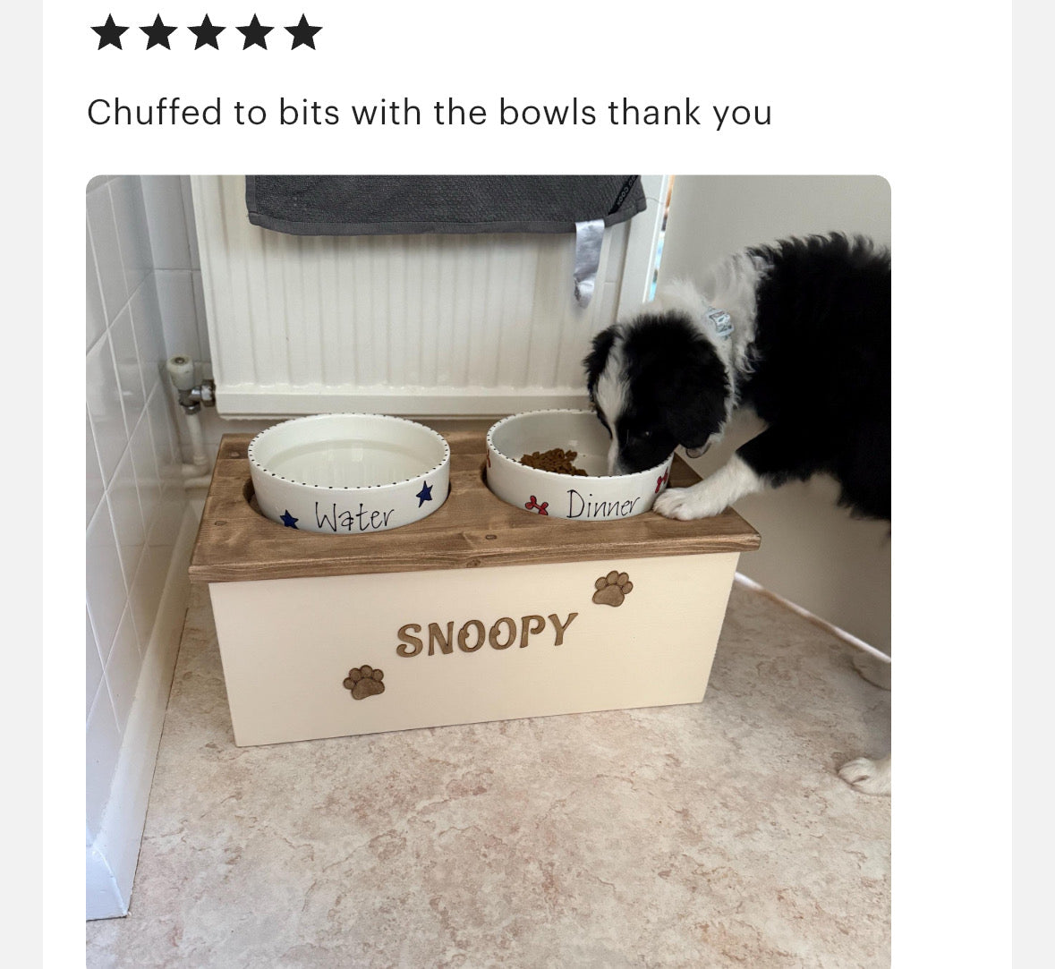 Personalised Straight sided Whimsical 2 bowl set