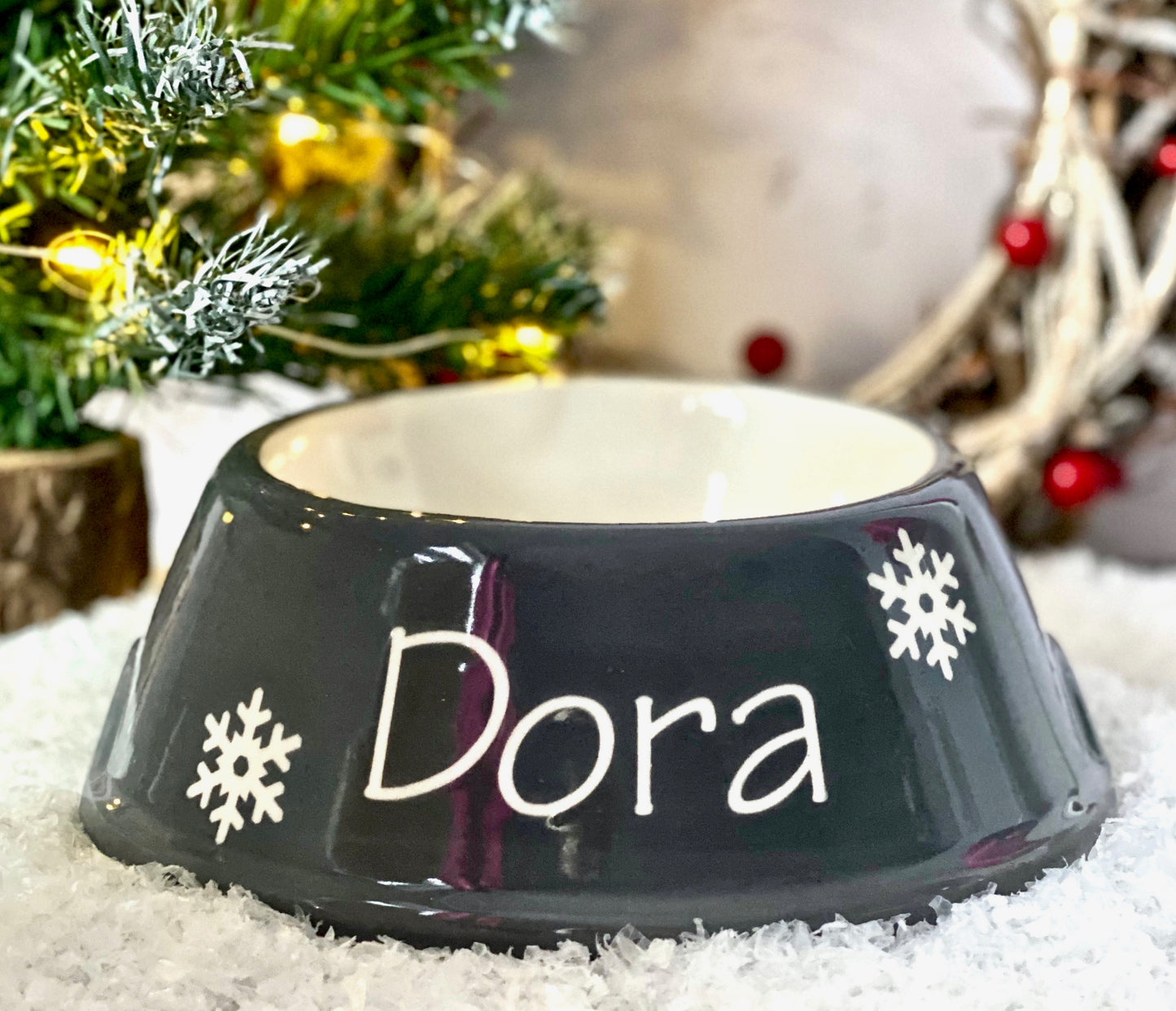 Personalised Slanted Snowflake Bowl