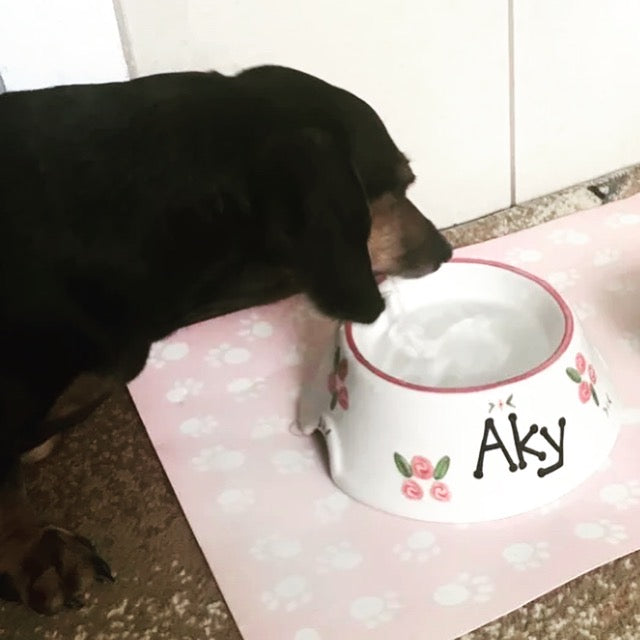 Personalised Slanted Roses Bowl