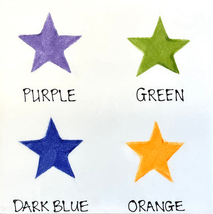 Personalised Straight sided Star Print design Treat Jar set