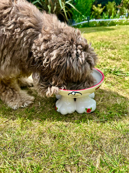 Personalised Dog Leg Bowl Poppy Design
