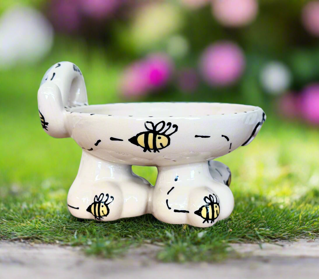 Personalised Cat Leg Bowl Bee Design