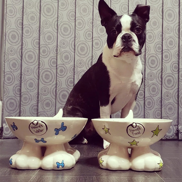 Personalised Dog Leg Bowl Whimsical Design