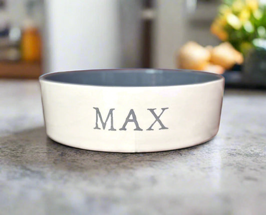 Personalised Straight Sided Monochrome Bowl Stamp Font