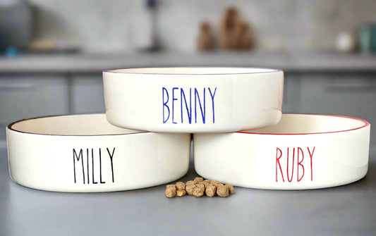 Personalised Straight Sided Skinny Font bowl