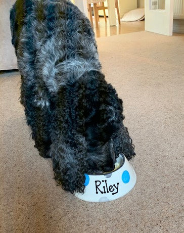 Personalised Slanted Spotty Bowl