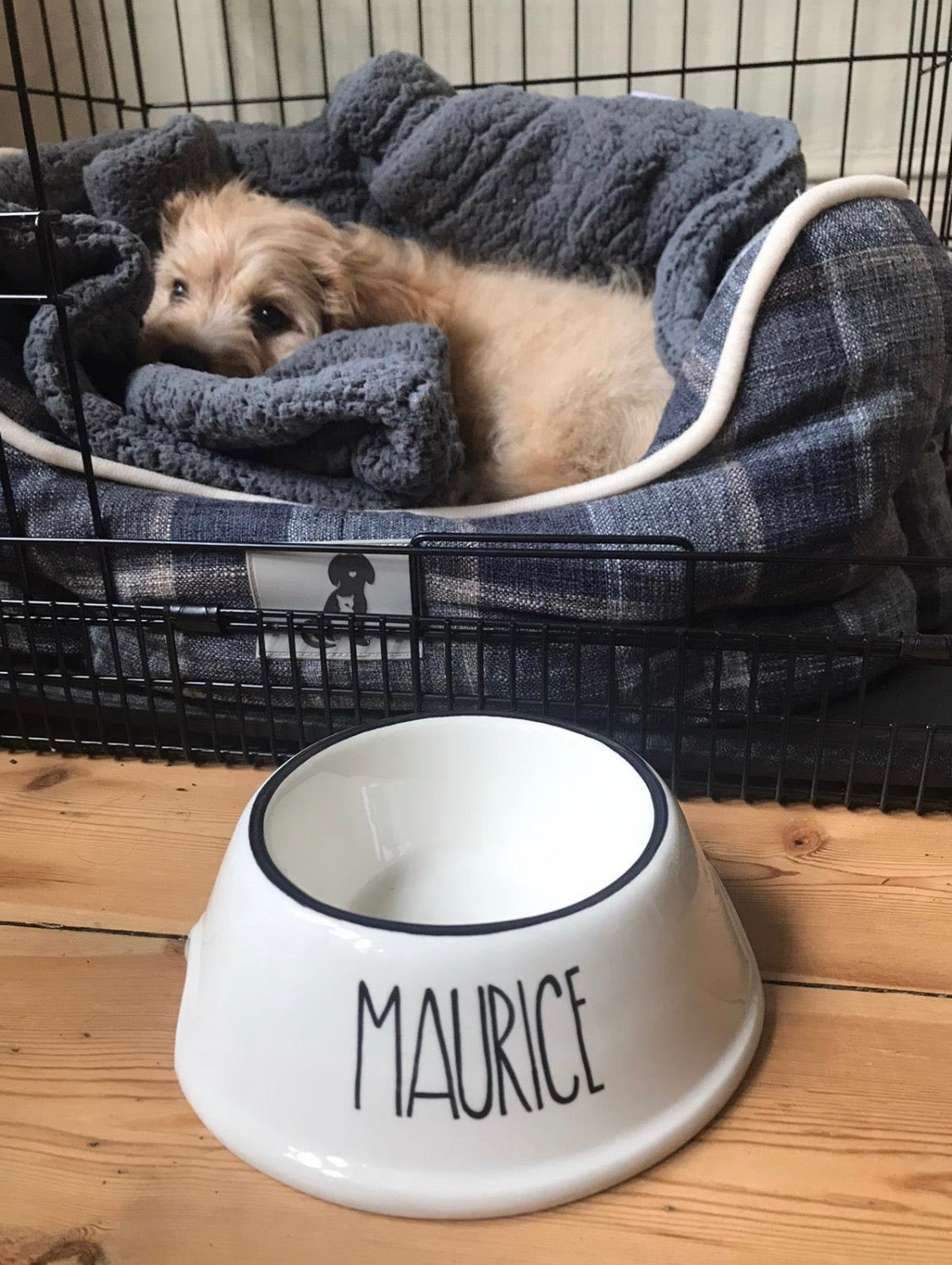 Personalised Slanted Skinny Font Bowl