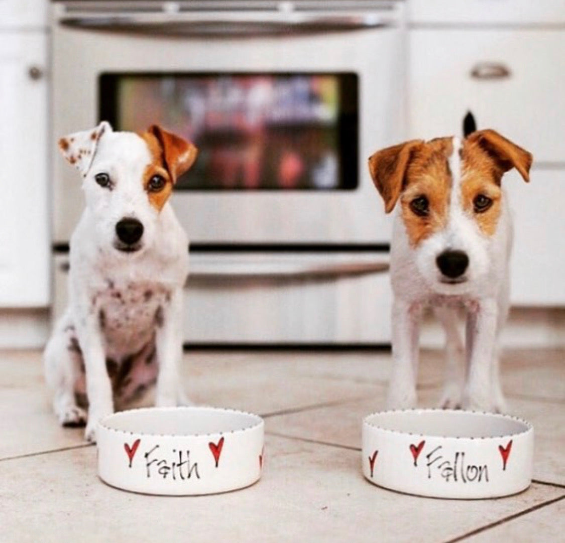 Personalised Straight sided Whimsical 2 bowl set