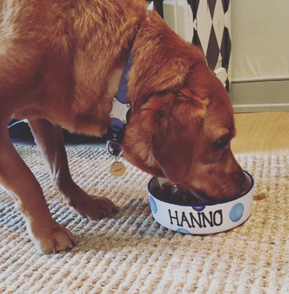 Personalised Straight Sided  Spotty Bowl