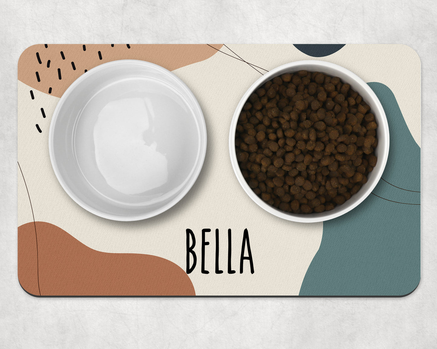 Personalised Pet Bowl Mat Boho Design