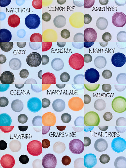 Personalised Straight sided Spotty Design Treat Jar set