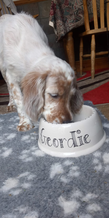 Personalised Slanted Doodle Bowl