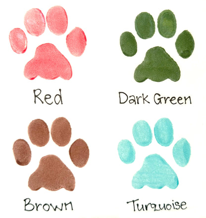 Personalised Straight sided Paw Print design Treat Jar set