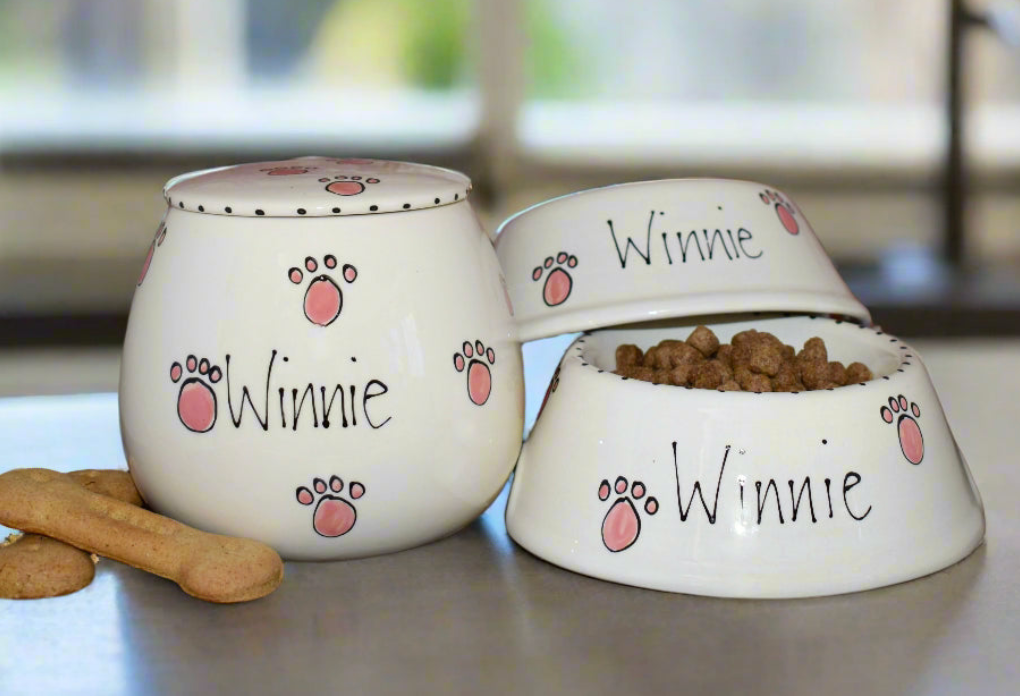 Personalised Slanted Whimsical Treat jar set