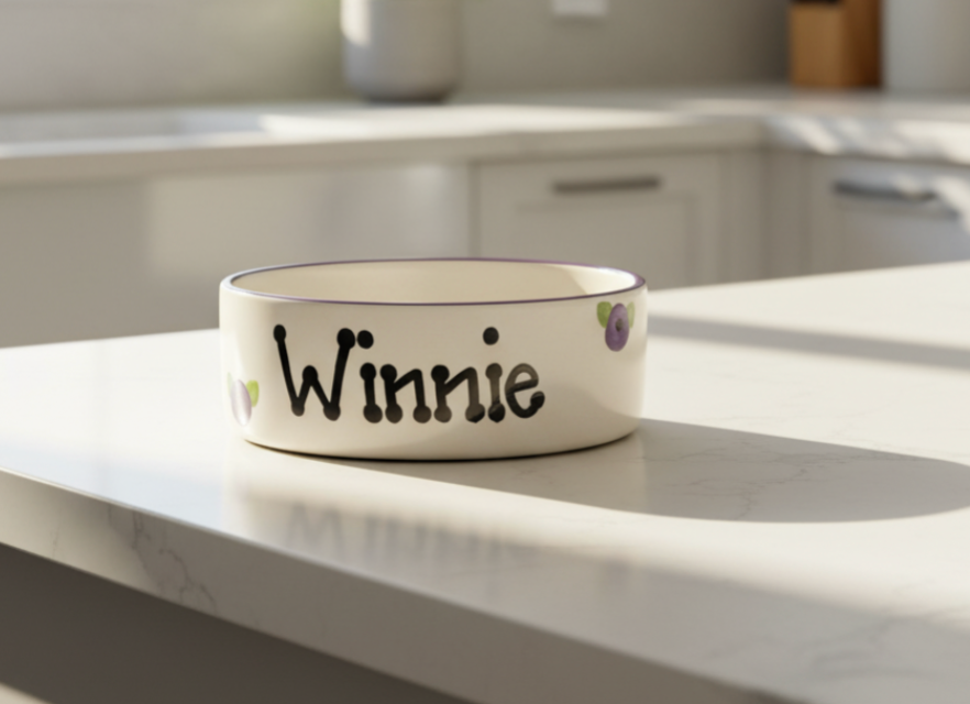 Personalised Straight Sided Poppy bowl