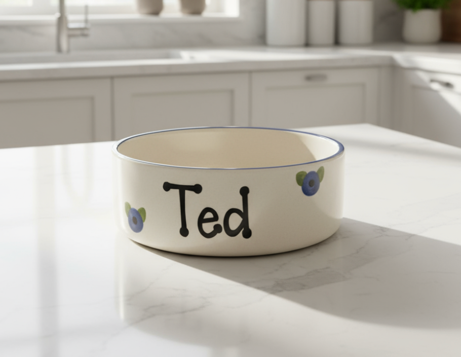 Personalised Straight Sided Poppy bowl