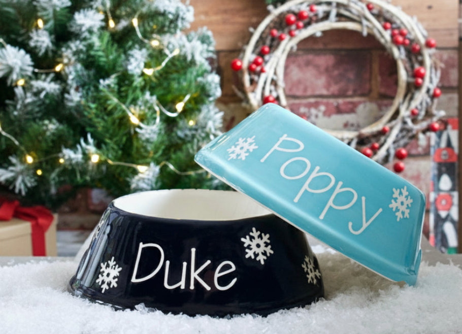 Personalised Slanted Snowflake Bowl