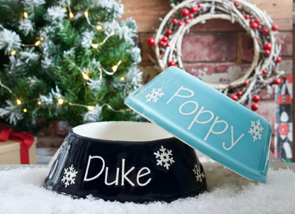 Personalised Slanted Snowflake Bowl
