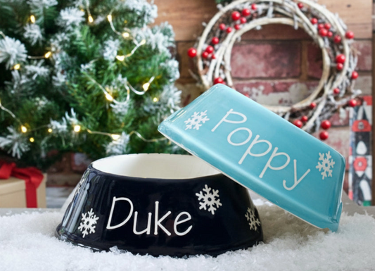 Personalised Slanted Snowflake Bowl