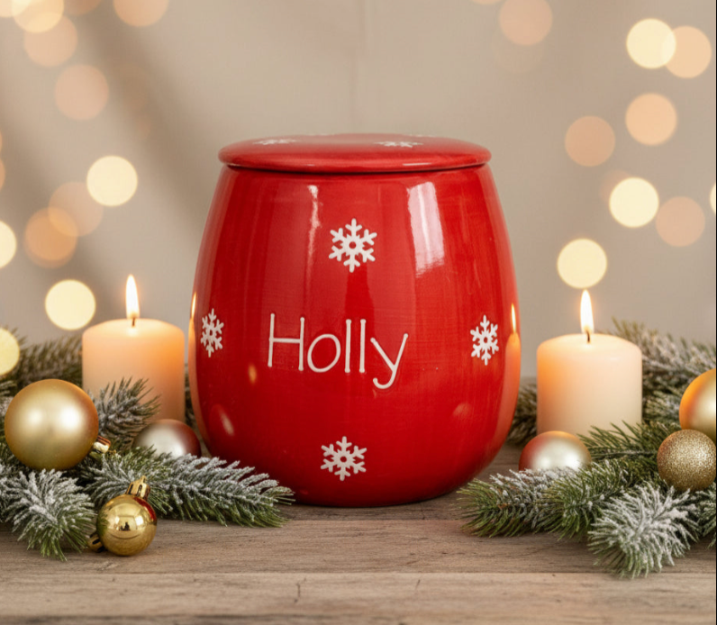 Personalised Treat Jar Snowflake Design