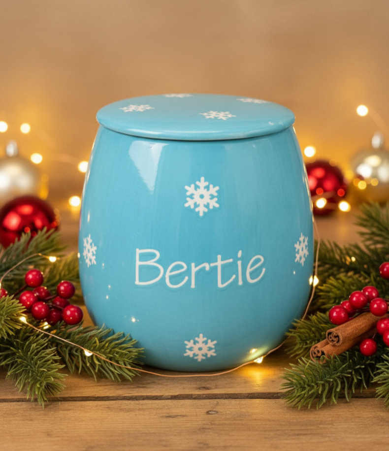 Personalised Treat Jar Snowflake Design