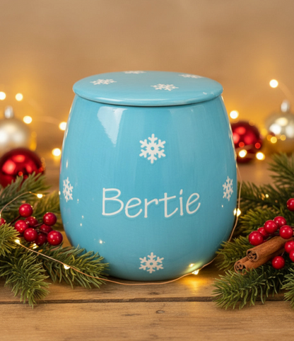 Personalised Treat Jar Snowflake Design