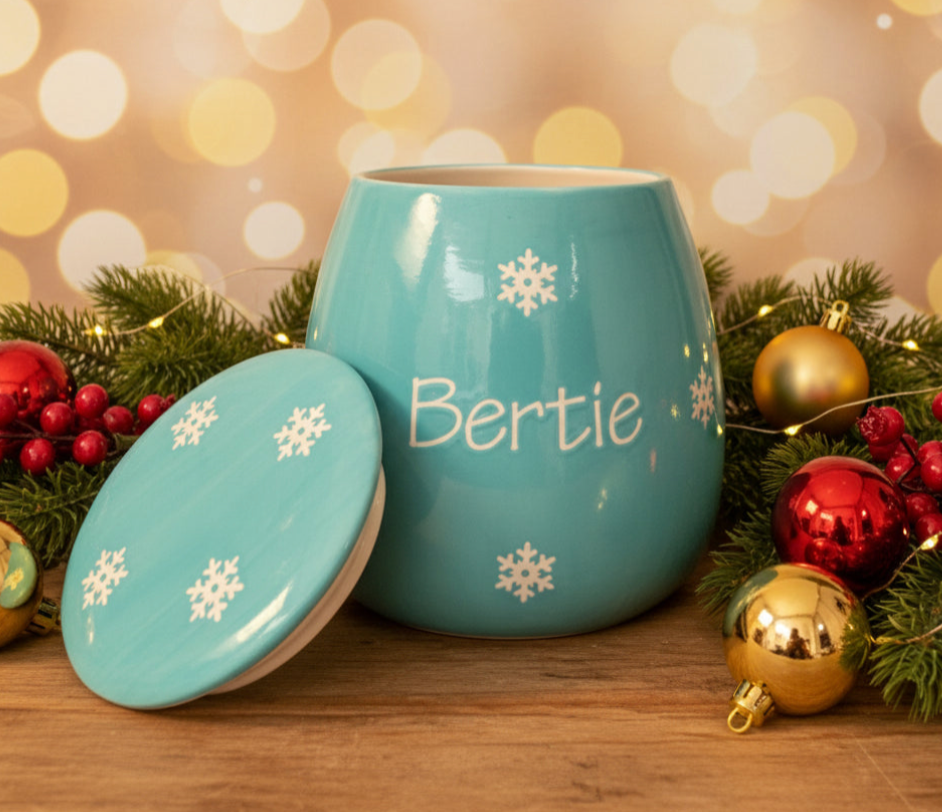 Personalised Treat Jar Snowflake Design