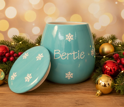 Personalised Treat Jar Snowflake Design